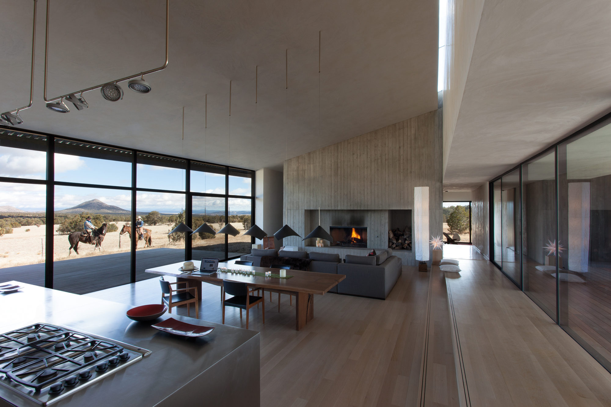 Studio Rick Joy, Lone Mountain Ranch House, Golden, New Mexico, USA, Photographed by: Peter Ogilvie